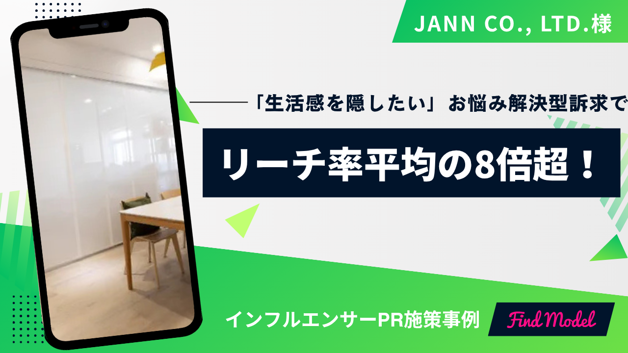 リーチ率平均の8倍超！「生活感を隠したい」お悩み解決型訴求でユーザーの共感を呼んだパネルカーテンのPR施策